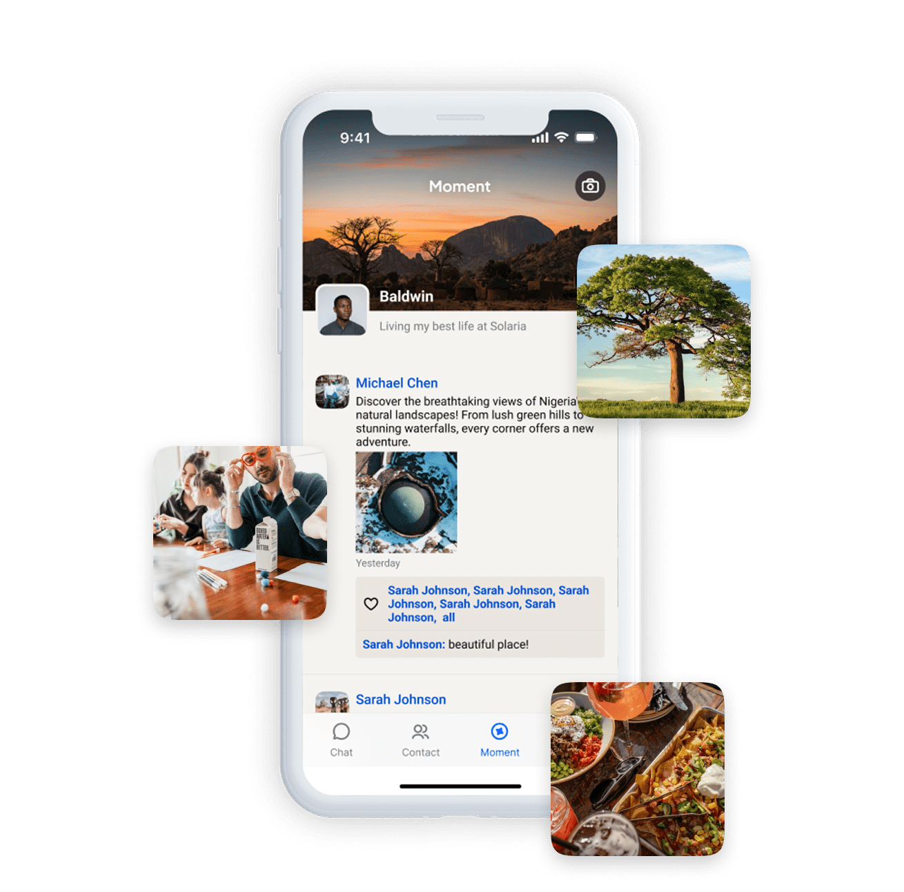 ChatOne Moments Social Feed